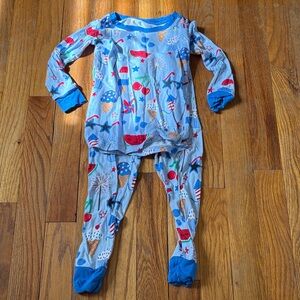 Little Sleepies Blue and Red Kids Pajama Set